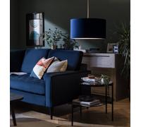 Habitat Blue Velvet Easy Fit Lampshade - 49cm