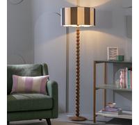 Habitat Bobbin Mango Wood Floor Lamp Base - Walnut