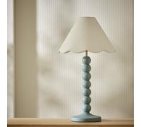 Habitat Bobbin Mango Wood Table Lamp Base Only - Blue
