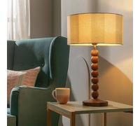 Habitat Bobbin Mango Wood Table Lamp Base Only - Walnut