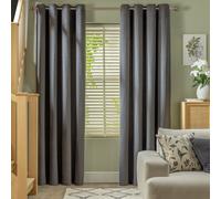 Habitat Boucle Plain Blackout Eyelet Curtains - Dark Grey