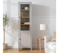 Habitat Bournemouth Single Door Bookcase Cabinet - Grey