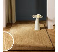 Habitat Braided Grey Border Jute Flatweave Rug - 160x230cm