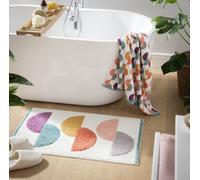 Habitat Brights Geo Tufted Cotton Bath Mat - White