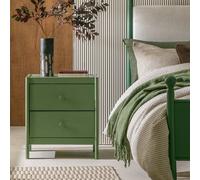 Habitat Bronte 2 Drawer Bedside Table - Green
