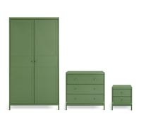 Habitat Bronte 3 Piece 2 Door Wardrobe Set - Green