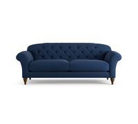 Habitat Brooker Fabric 4 Seater Sofa - Blue - Dark Leg