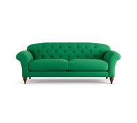Habitat Brooker Fabric 4 Seater Sofa - Green - Dark Leg