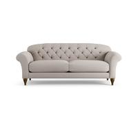 Habitat Brooker Fabric 4 Seater Sofa - Stone - Dark Leg