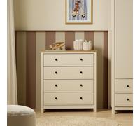 Habitat Brooklyn 4 Drawer Chest - Cream And Oak