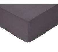 Habitat Brushed Cotton Plain Charcoal Fitted Sheet-Double
