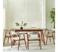 Habitat Callan Extend Walnut Dining Table & 6 Walnut Chairs
