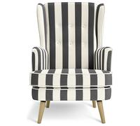 Habitat Callie Fabric Wingback Chair - Black & White