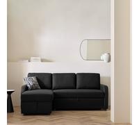 Habitat Carter Left Hand Storage Corner Sofa Bed - Charcoal