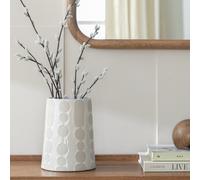 Habitat Cascais Geometric Ceramic Vase - Grey