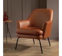 Habitat Celine Faux Leather Accent Chair - Tan