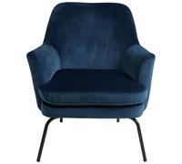 Habitat Celine Velvet Accent Chair - Blue
