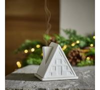 Habitat Ceramic House Shaped Incense Holder - White