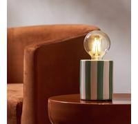 Habitat Ceramic Stripe Bulb Holder - Green