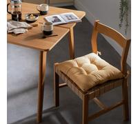 Habitat Chambray Pack of 2 Seat Cushions - Mustard