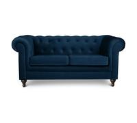 Habitat Chesterfield Velvet 2 Seater Sofa - Blue