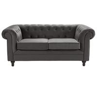 Habitat Chesterfield Velvet 2 Seater Sofa - Charcoal