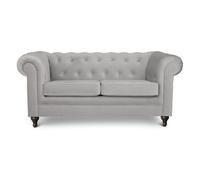 Habitat Chesterfield Velvet 2 Seater Sofa - Light Grey