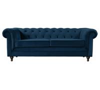 Habitat Chesterfield Velvet 3 Seater Sofa - Blue
