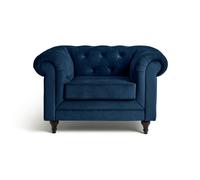 Habitat Chesterfield Velvet Armchair - Blue