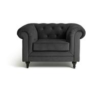 Habitat Chesterfield Velvet Armchair - Charcoal