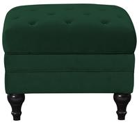 Habitat Chesterfield Velvet storage Footstool - Green