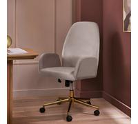 Habitat Clarice Velvet Office Chair - Beige