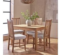 Habitat Clifton Extending Natural Dining Table& 4 Oak Chairs