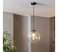 Habitat Coleman Metal Pendant Light - Matte Black