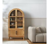 Habitat Collins Arched 4 Door Display Cabinet - Oak