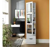 Habitat Compton 1 Door Glass Display Cabinet - White