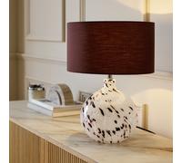 Habitat Confetti Glass Table Lamp - Grey & Brown