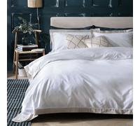 Habitat Cotton 180 TC Oxford Edge White Bedding Set - King