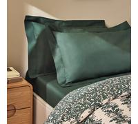 Habitat Cotton 200 TC Plain Forest Green Oxford Pillowcase Pair