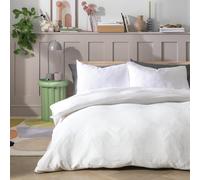 Habitat Cotton 200TC Muslin White Bedding Set - Superking