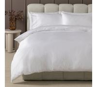 Habitat Cotton 400 TC Stitch Detail White Bedding Set-Single