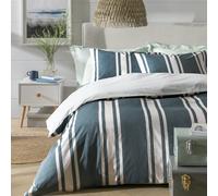 Habitat Cotton Coastal Stripe Blue Bedding Set - Double