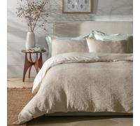 Habitat Cotton Contrast Waffle Beige Bedding Set - Single