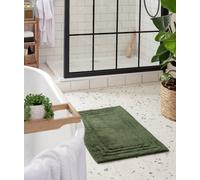 Habitat Cotton Deep Pile Tufted Bath Mat - Forest Green