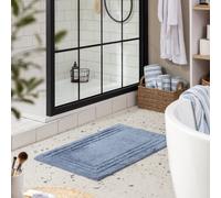 Habitat Cotton Deep Pile Tufted Bath Mat - Rustic Blue