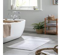Habitat Cotton Deep Pile Tufted Bath Mat - White