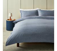 Habitat Cotton Denim Edged Blue Bedding Set - Single
