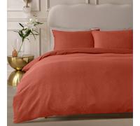 Habitat Cotton Jacquard Rust Bedding Set - Superking