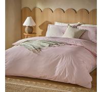 Habitat Cotton Oxford Edge Stripe Blush Bedding Set - Single