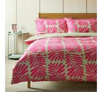 Habitat Cotton Paper Cut Leaf Pink Bedding Set - Double